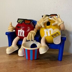 M&M's Candy Dispenser At the Movies with 3D Glasses Collectible